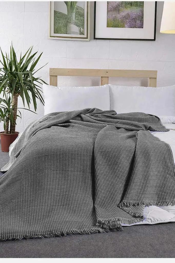 Lora Tek Kişilik Tek Pike 160x210 cm Antrasit