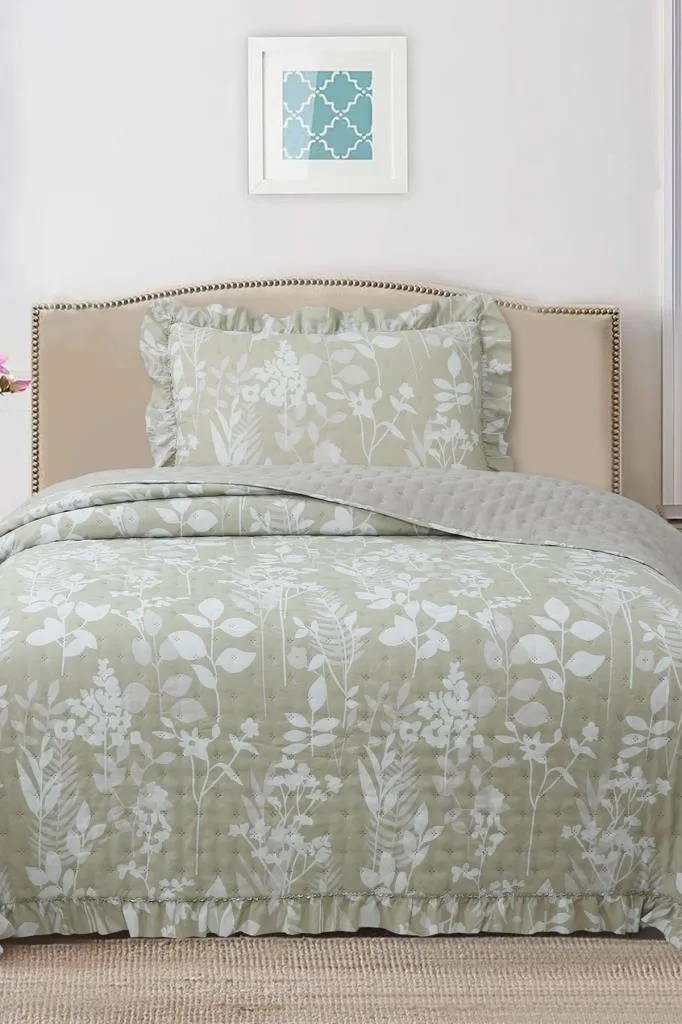 Breeze Sade Çiçekler Tek Kişilik Yatak Örtüsü 180x240