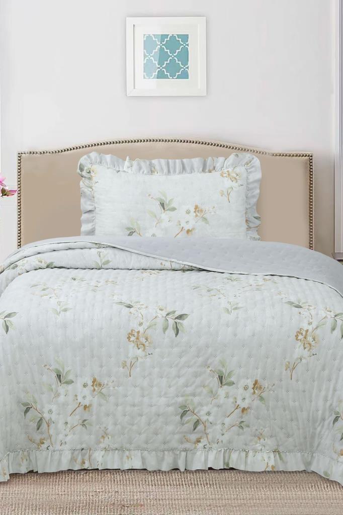 Breeze Bahar Çiçekleri Tek Kişilik Yatak Örtüsü 180x240