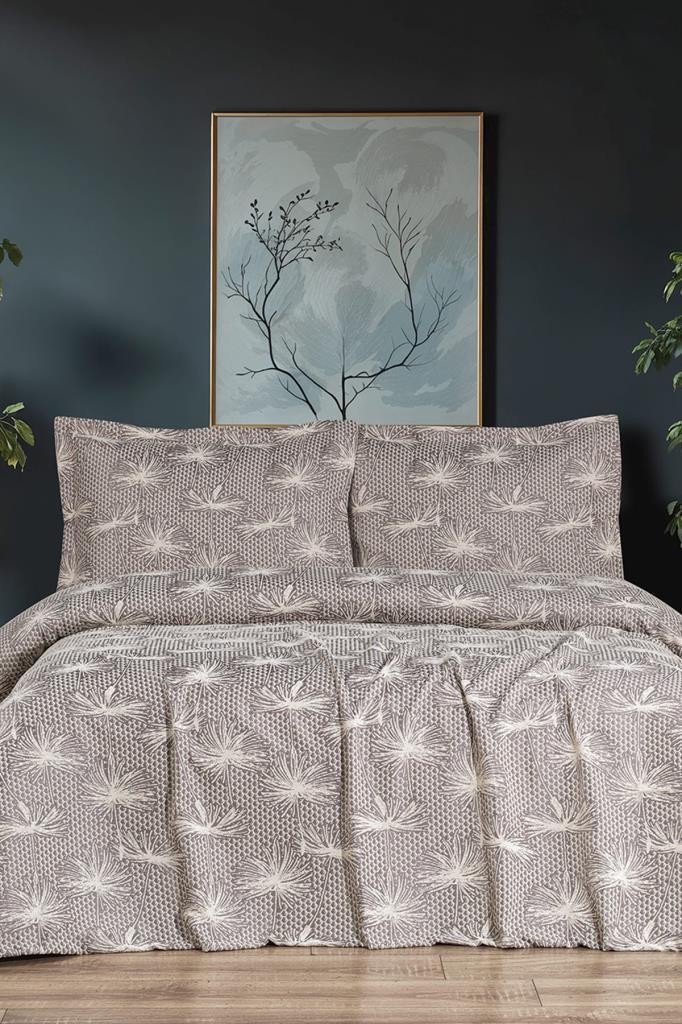 Hermes 3 Parça Çift Kişilik Pike Takımı 230x250 Krem