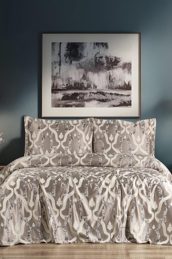 Kybele 3 Parça Çift Kişilik Pike Takımı 230x250 Krem