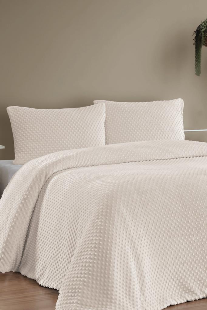 Merinos Velora Tomurcuk Çift Kişilik Comforter Set Bej