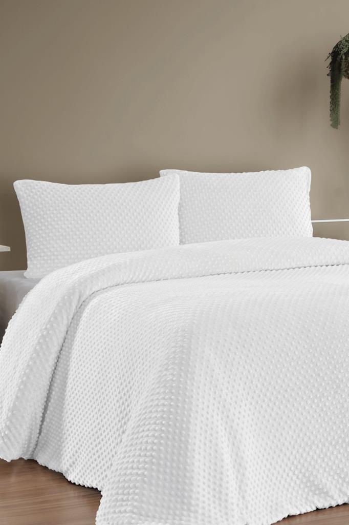 Merinos Velora Tomurcuk Çift Kişilik Comforter Set Krem