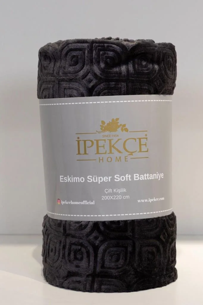 Eskimo Süper Soft Çift Kişilik 200x220 cm Battaniye – Antrasit
