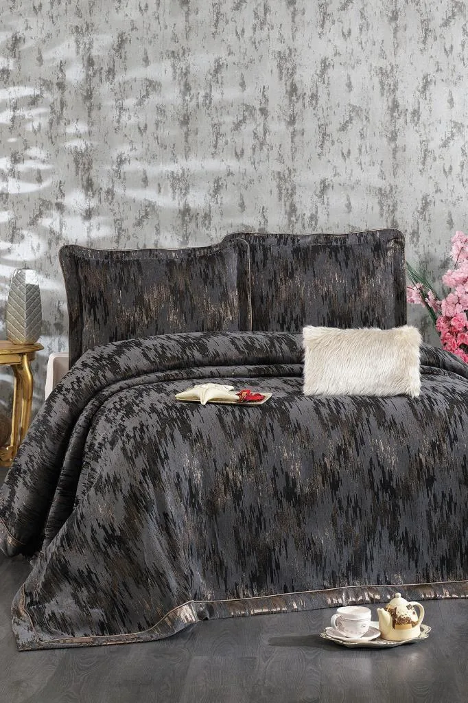 Stella Şönil Çift Kişilik Yatak Örtüsü 260x260 cm – Antrasit