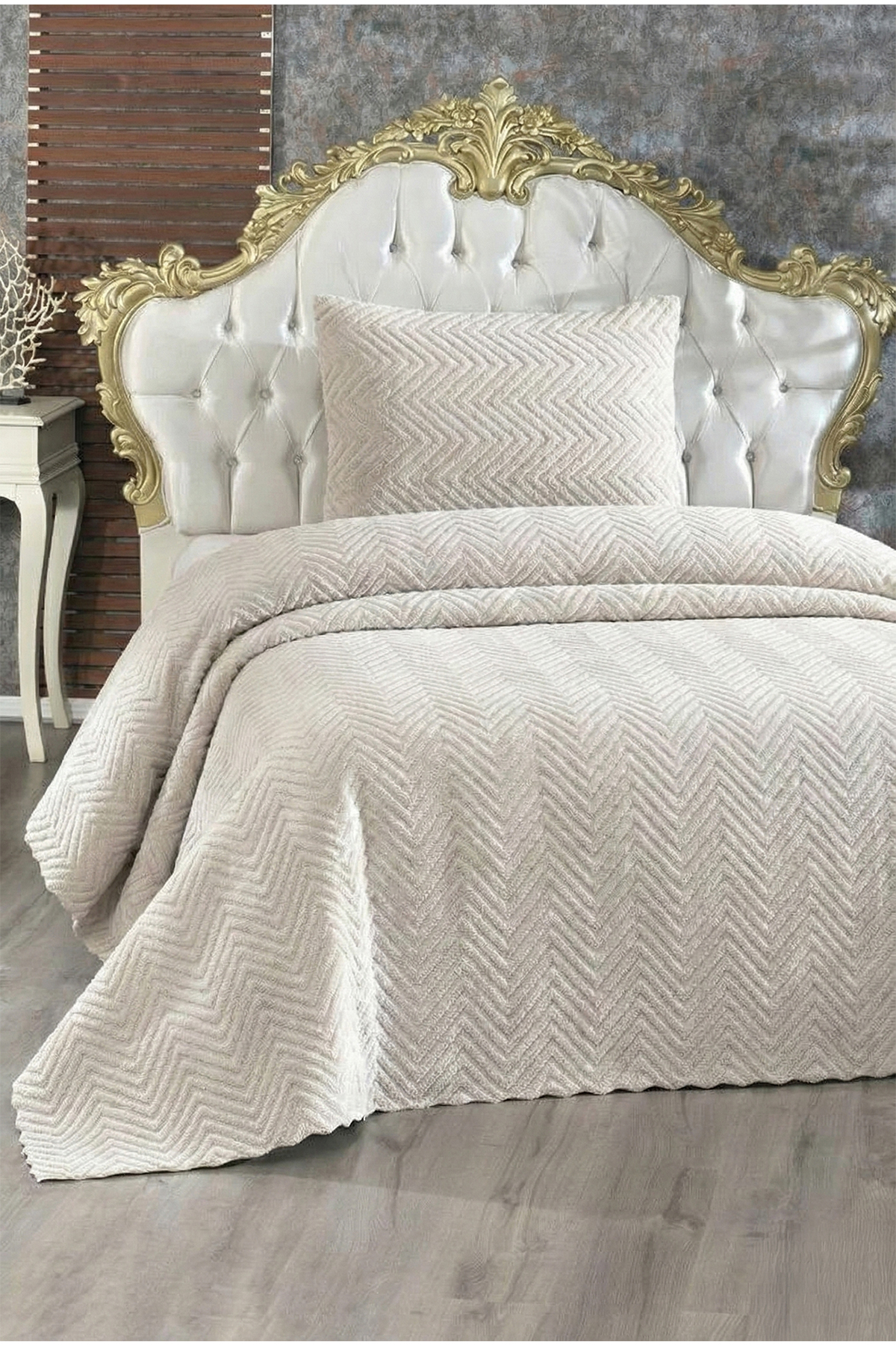 Ultrasonik Welsoft Tek Kişilik Yatak Örtüsü 180x230 Cappucino