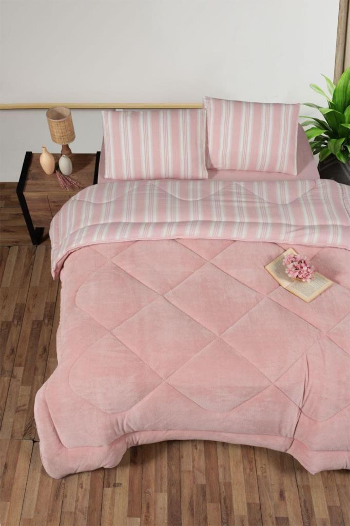 Kristal Soft Relax Uyku Seti Çift Kişilik Pudra
