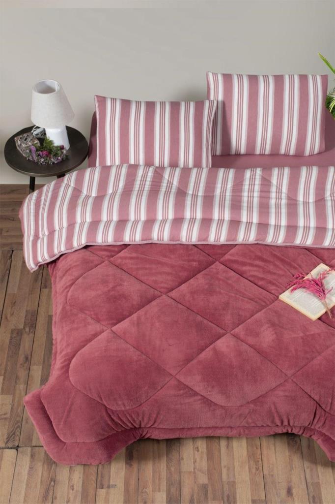 Kristal Soft Relax Uyku Seti Çift Kişilik Gül Kurusu