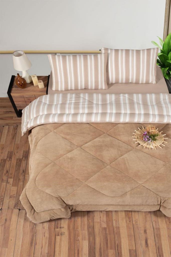 Kristal Soft Relax Uyku Seti Çift Kişilik Vizon