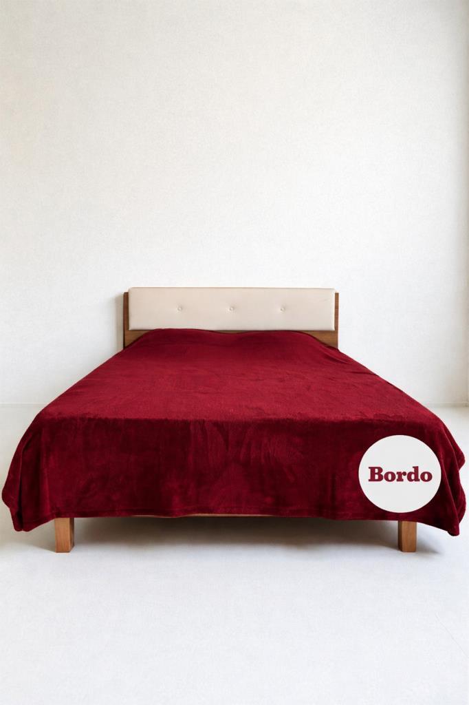Welsoft Çift Kişilik Battaniye 200x220 cm Bordo