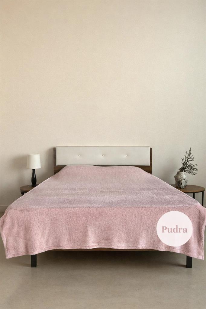 Welsoft Çift Kişilik Battaniye 200x220 cm Pudra