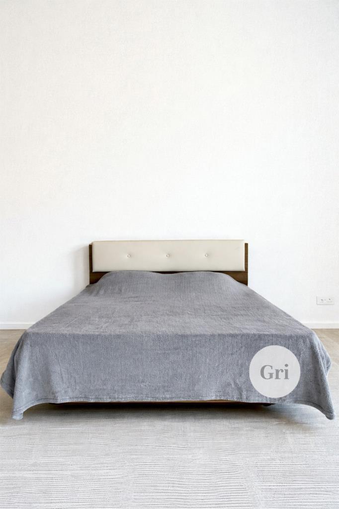 Welsoft Çift Kişilik Battaniye 200x220 cm Gri