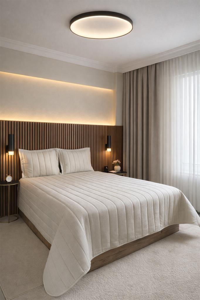 Velmira Jakarlı Kadife Elyaf Dolgulu Yatak Örtüsü 240x240 cm Krem