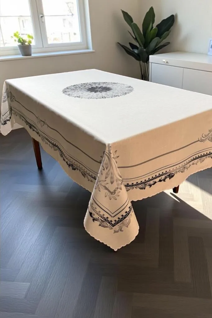 Lotus Dertsiz Masa Örtüsü Gri – 140x180 cm
