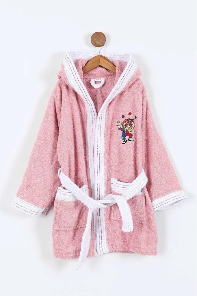 Duma 10-11 Yaş Çocuk Bornozu Pembe