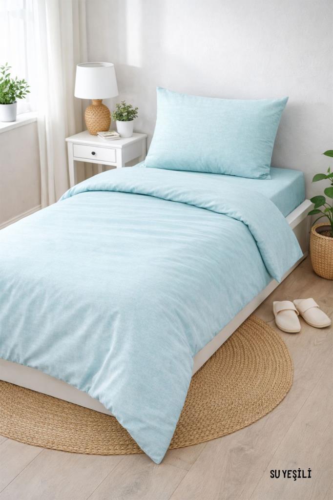 Colours Soft Tek Kişilik Nevresim Takımı Mint