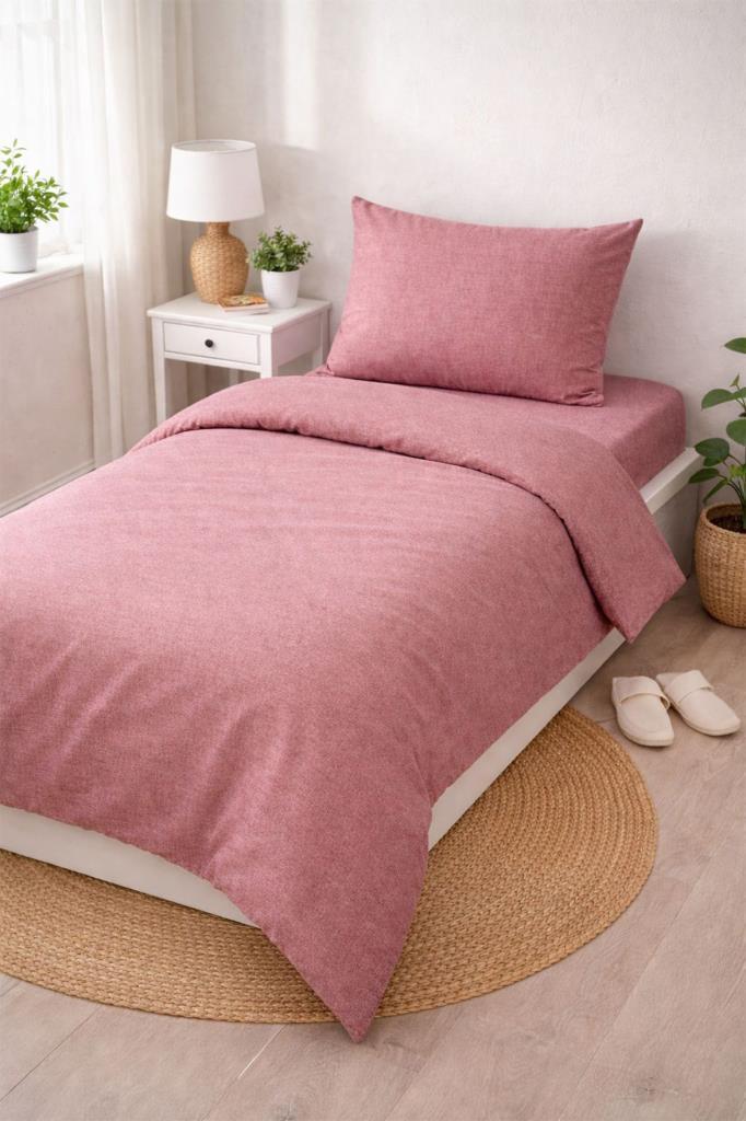 Colours Soft Tek Kişilik Nevresim Takımı Nar çiçeği
