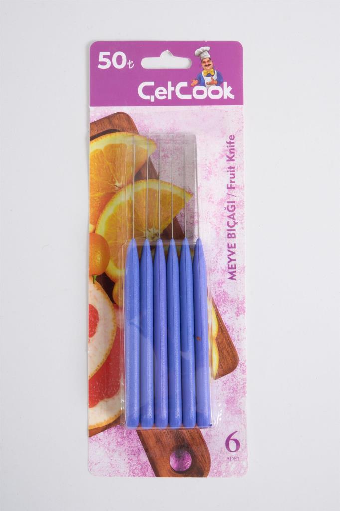 ÇETCOOK 6'LI MEYVE BIÇAĞI MOR