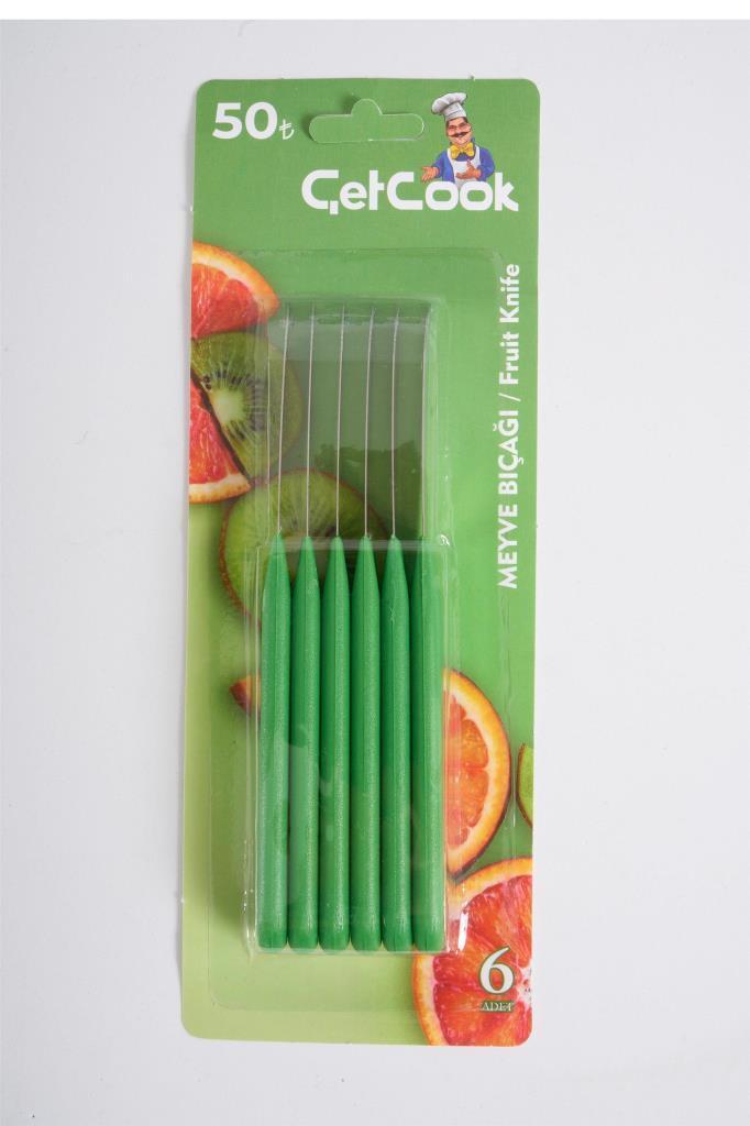 ÇETCOOK 6'LI MEYVE BIÇAĞI YESIL