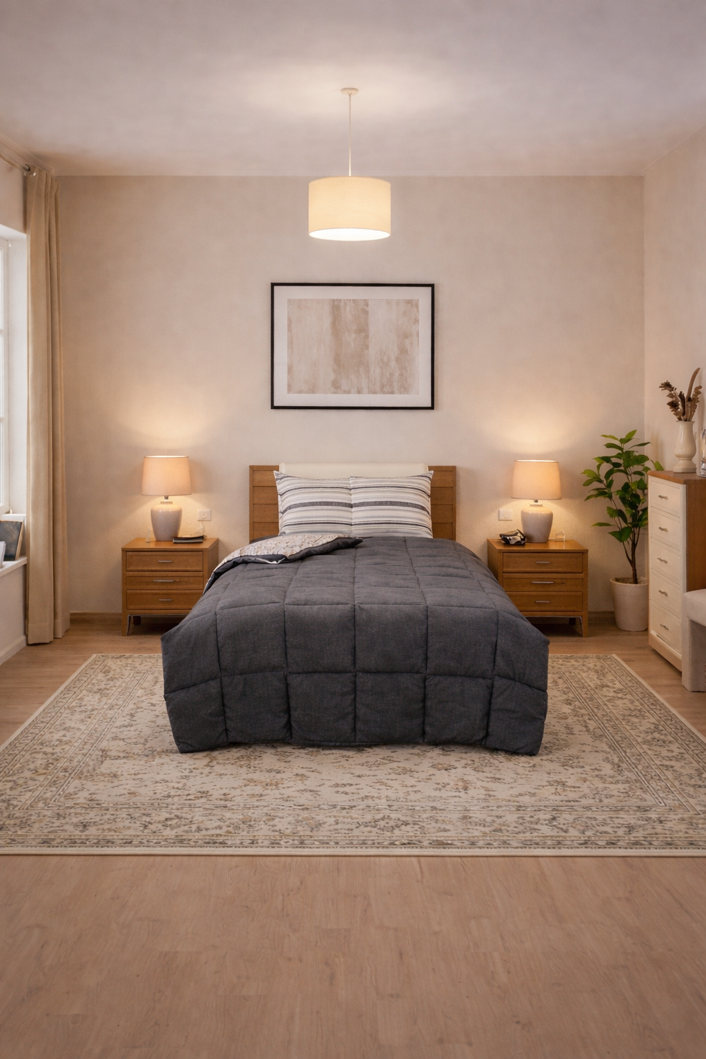 Sherpa Peluş Tek Kişilik Lastikli Çarşaflı Comforter Set Antrasit