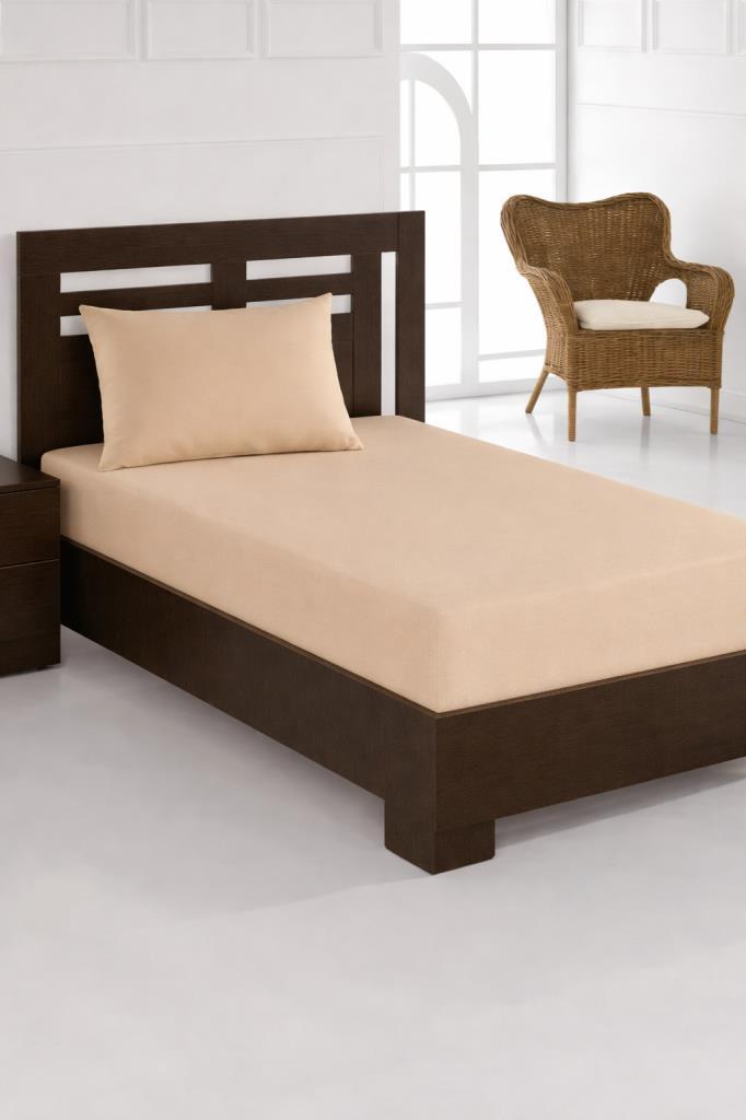 Bella Tek Kişilik 120x200 cm Lastikli Çarşaf Takımı Cappucino