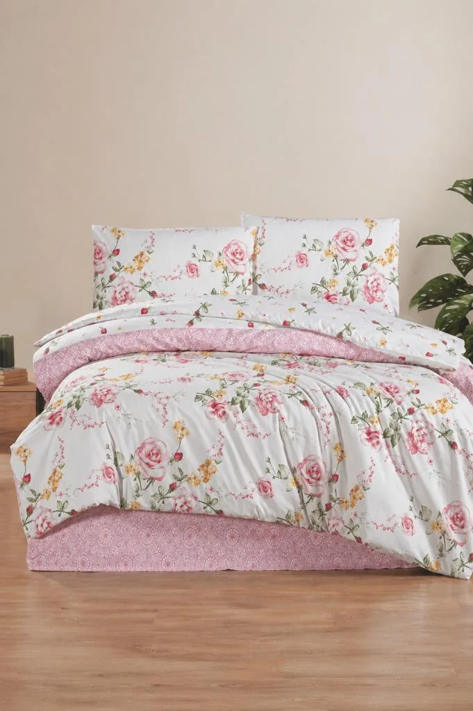 Rose Nevresim Takımı Pembe – Çift kişilik