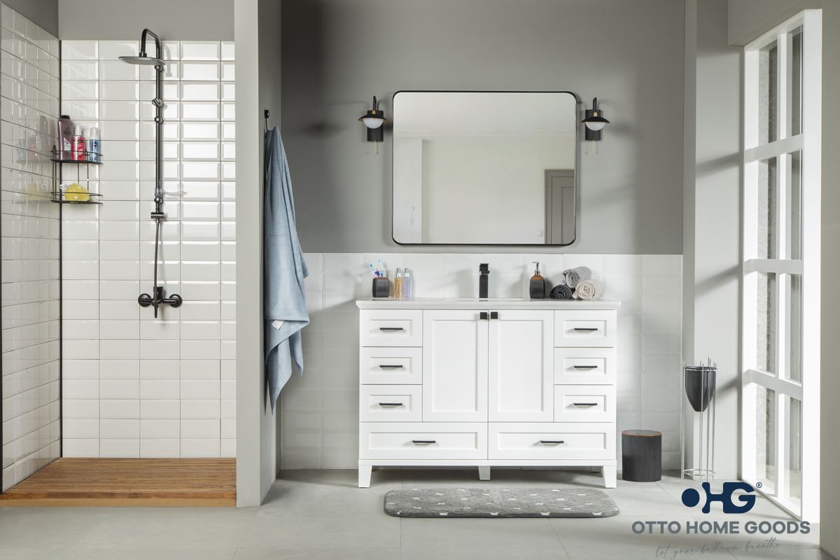 Paloma 48" Beyaz Banyo Dolabı