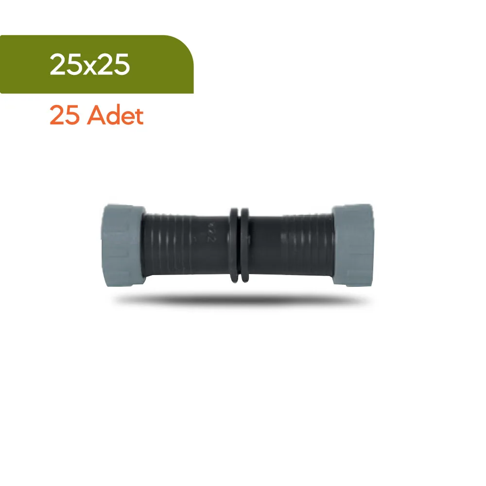 Akplas - Tarım Sulama Sistemleri-Yüzüklü Ekleme Nipeli 25*25 25 Adet
