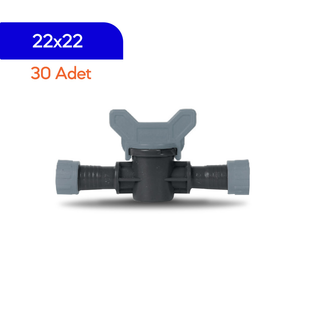 Akplas – Yassı Damlama Sulama Boruları-Mini Vana Yüzüklü 22*22 - 30 Adet