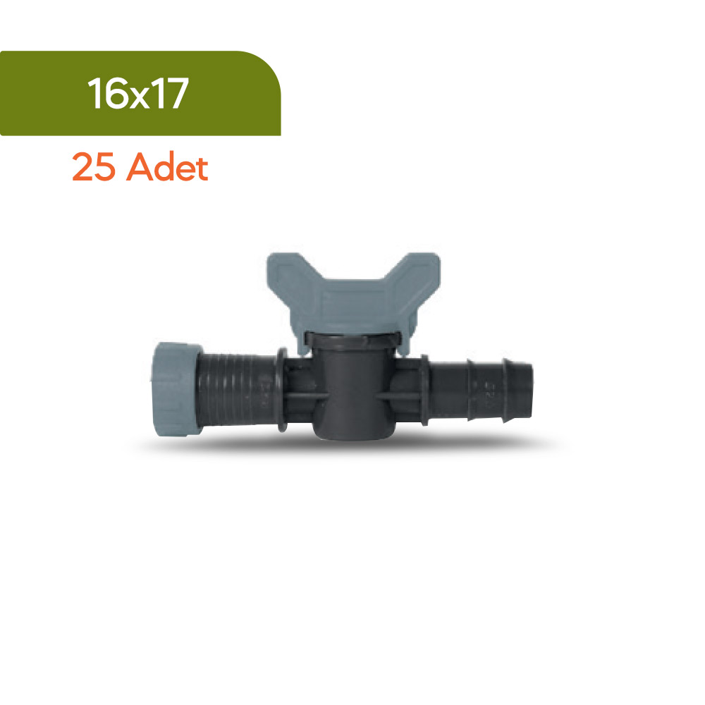Akplas - Tarım Sulama Sistemleri - Mini Vana -Kurtağzı Yüzüklü- 16*17 25 Adet