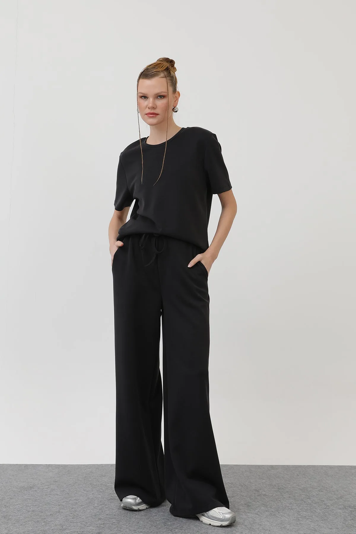 Kadın Basic Eşofman Takım - 32155TKS - BLACK – Siyah, S-XL
