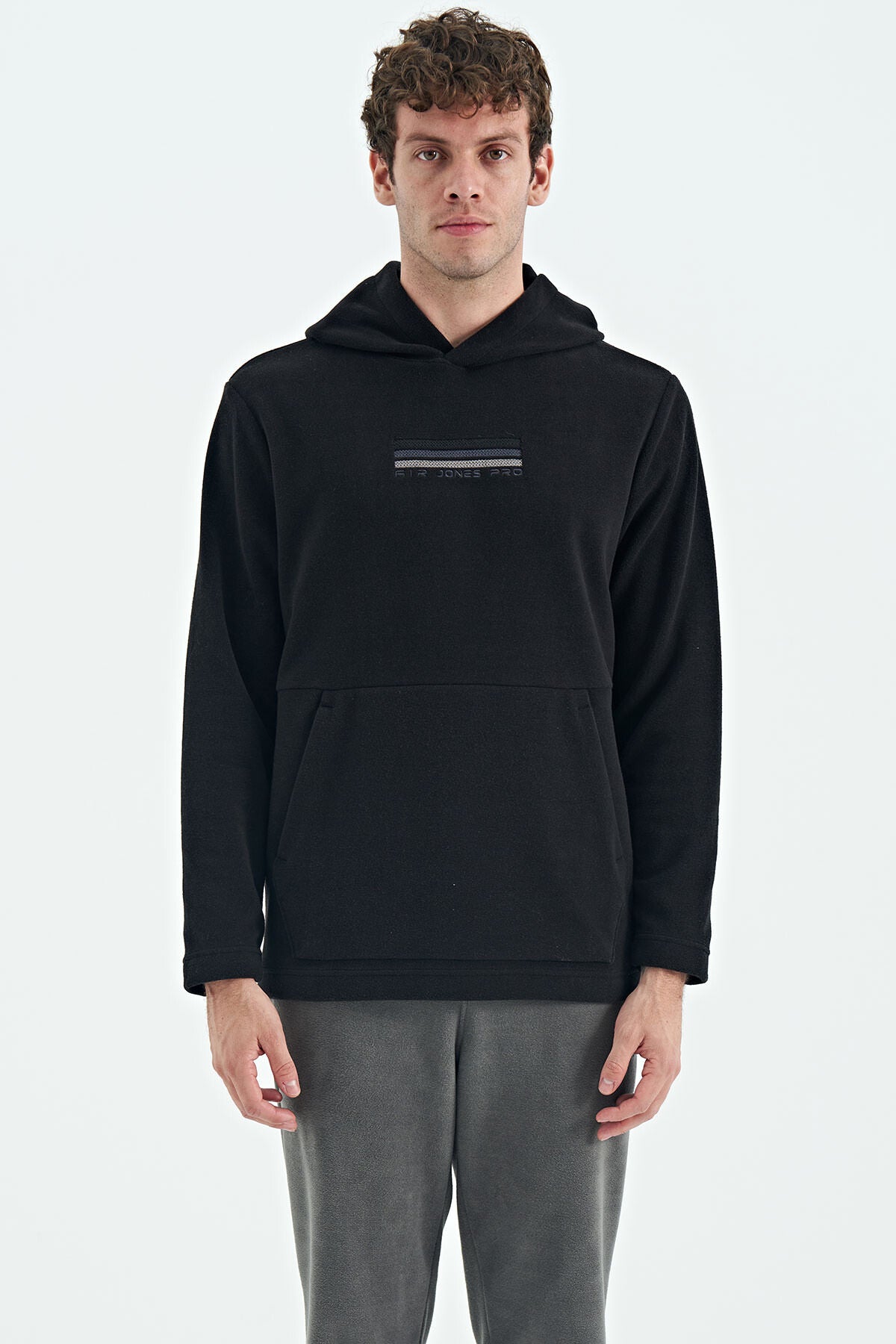 Hern Siyah Erkek Polar Sweatshirt - 88301 - Siyah – Siyah, S