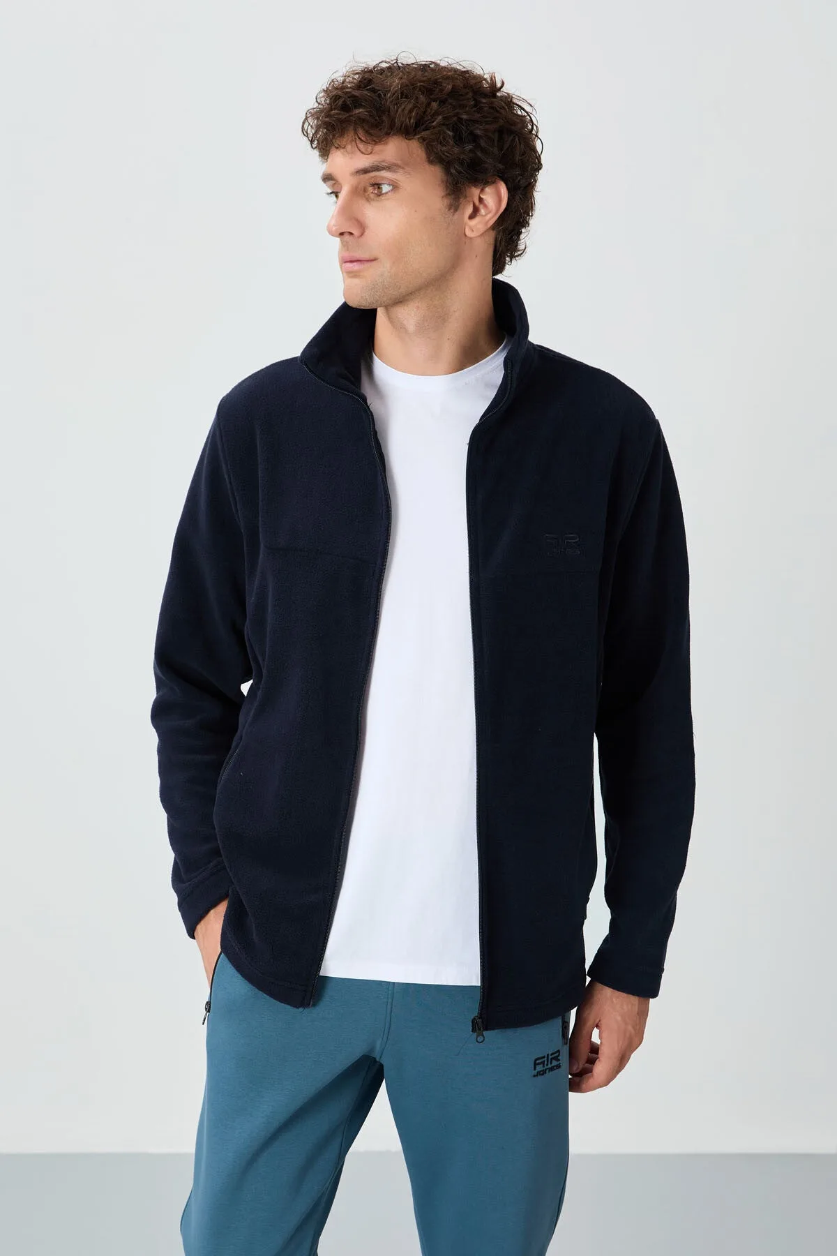 Hardy Lacivert Standart Kalıp Polar Erkek Sweatshirt - 88299 - Lacivert – Lacivert, S