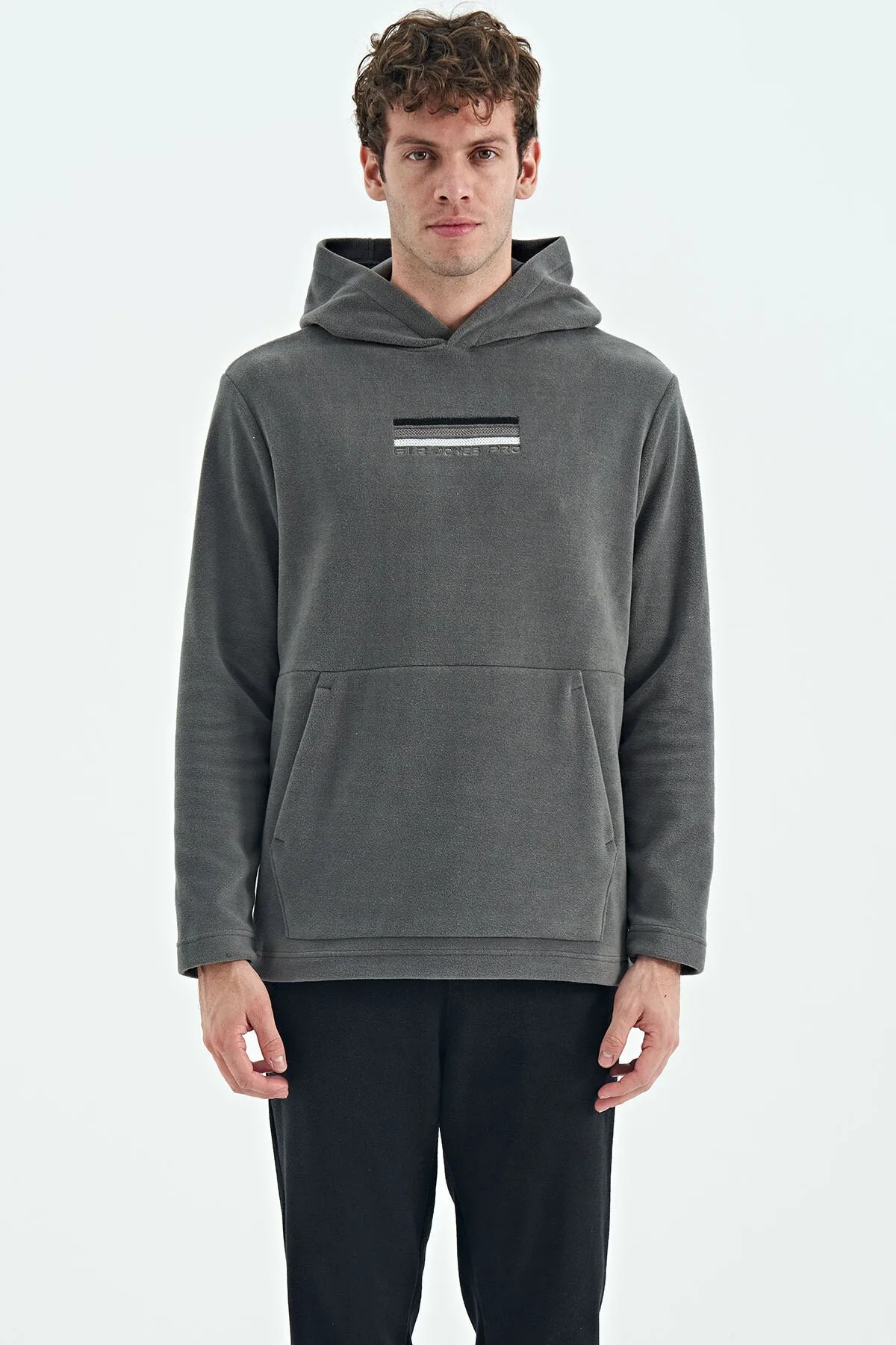 Hern Koyu Gri Erkek Polar Sweatshirt - 88301 - Koyu gri – Koyu Gri, S
