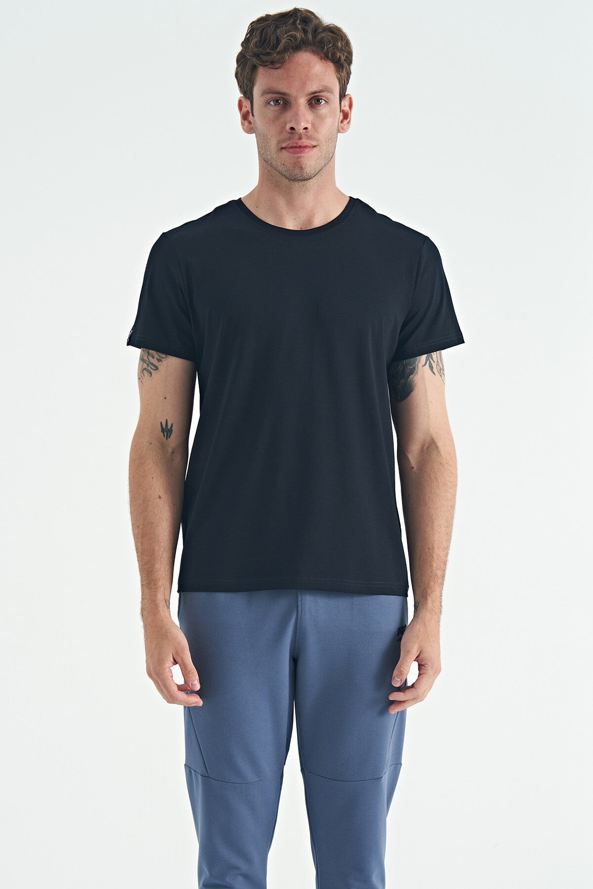 Calvin Lacivert Basic Erkek T-Shirt - 88245 - Lacivert