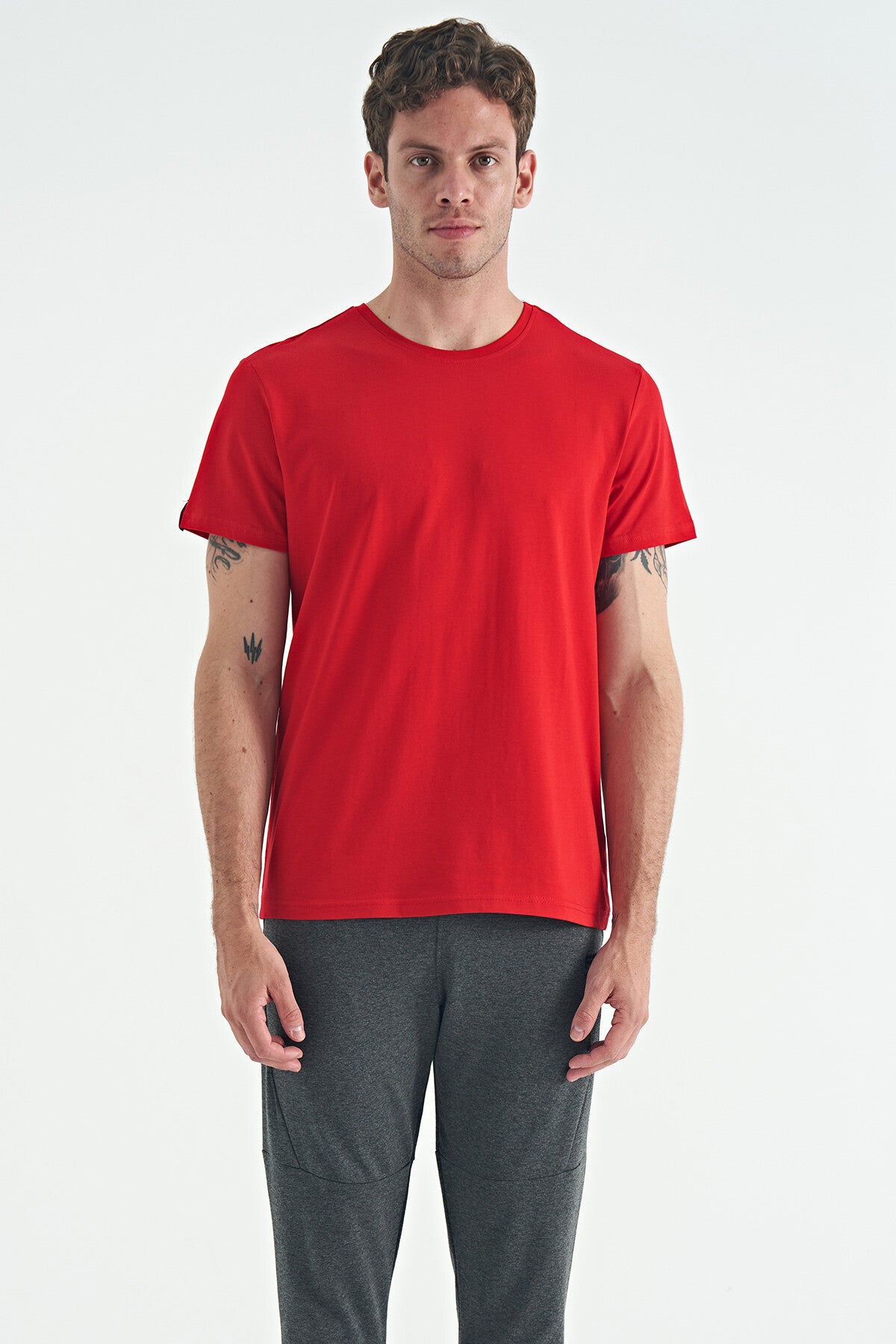 Calvin Kırmızı Basic Erkek T-Shirt - 88245 - Kırmızı