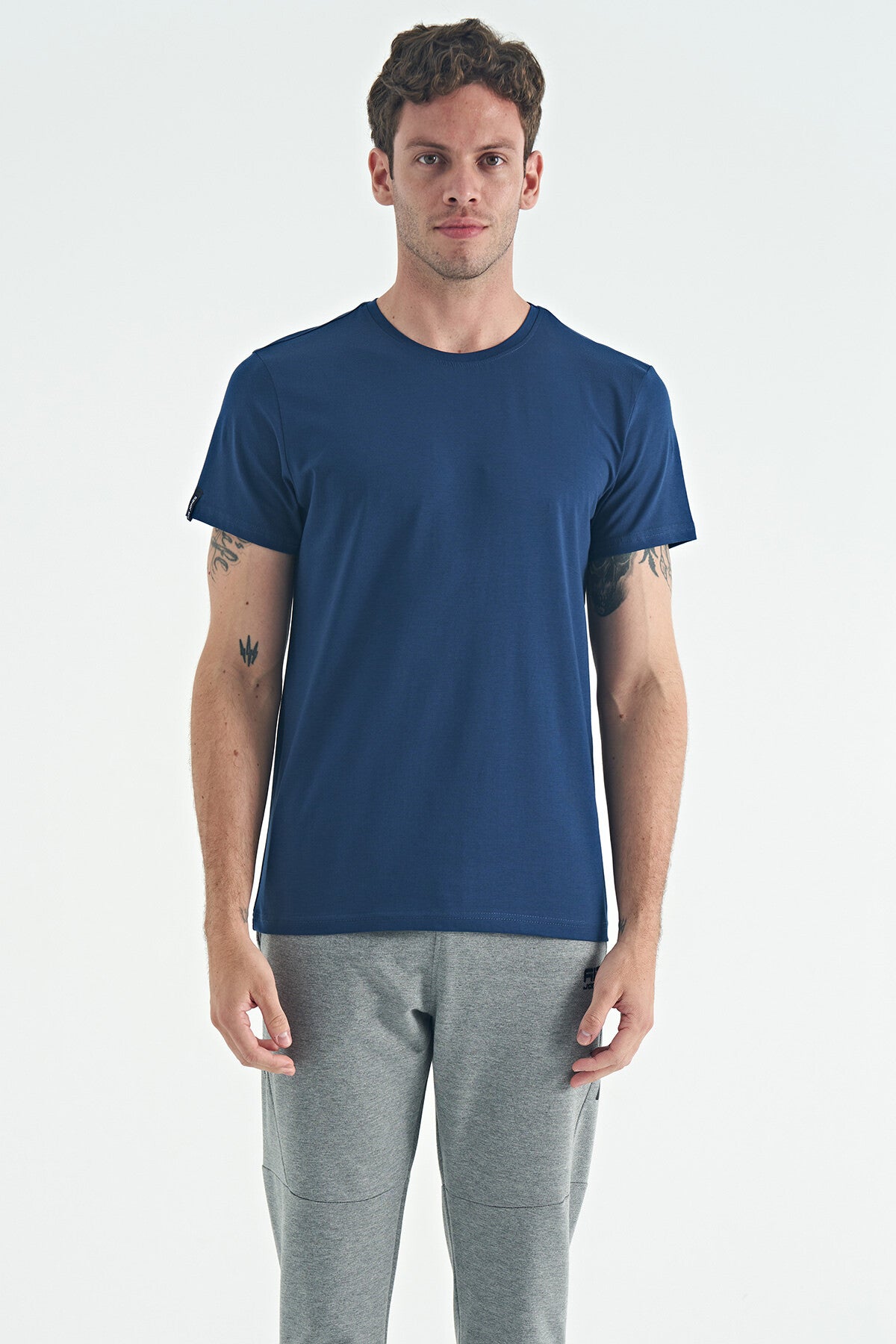 Calvin İndigo Basic Erkek T-Shirt - 88245 - İndigo