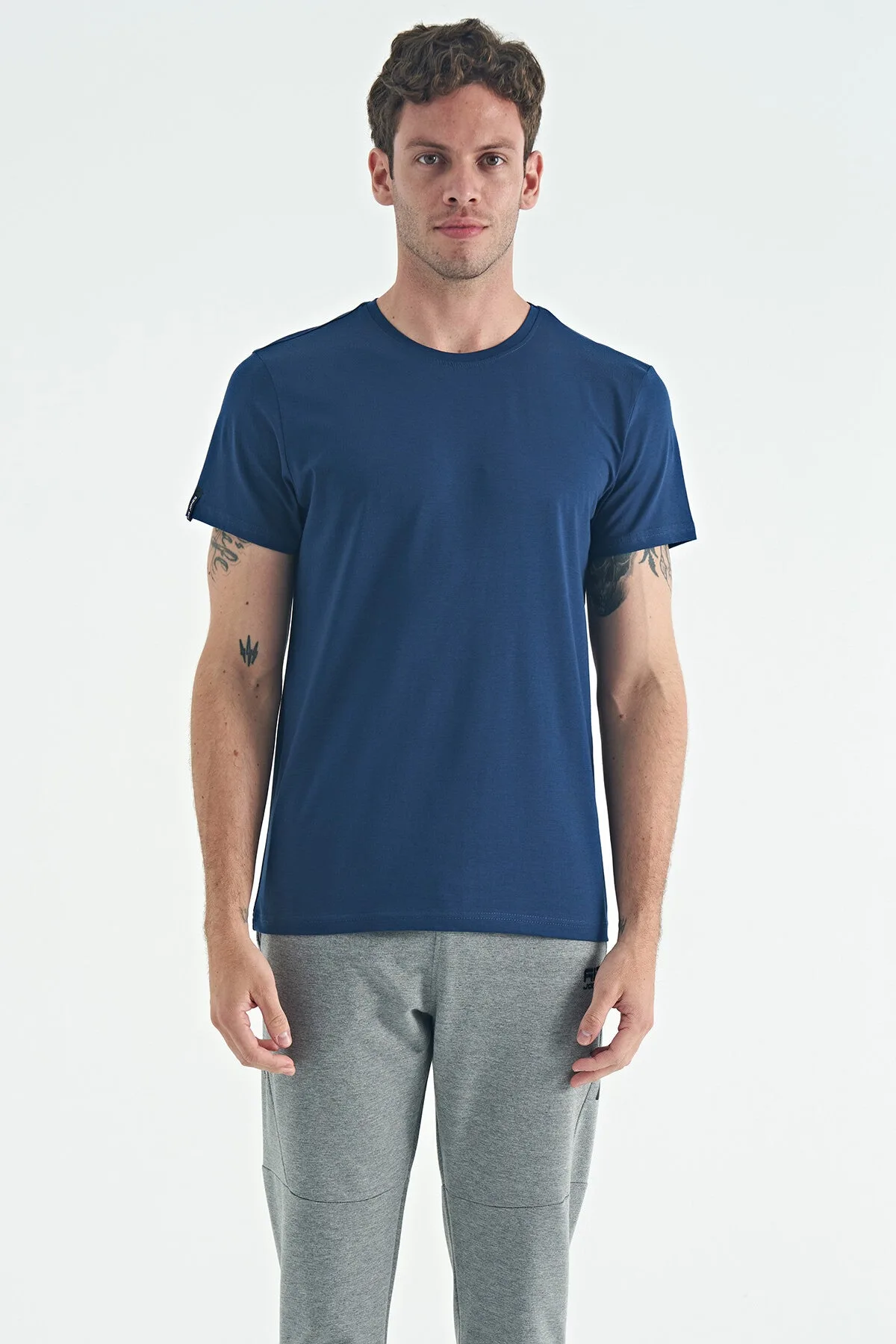 Calvin İndigo Basic Erkek T-Shirt - 88245 - İndigo – İndigo, S