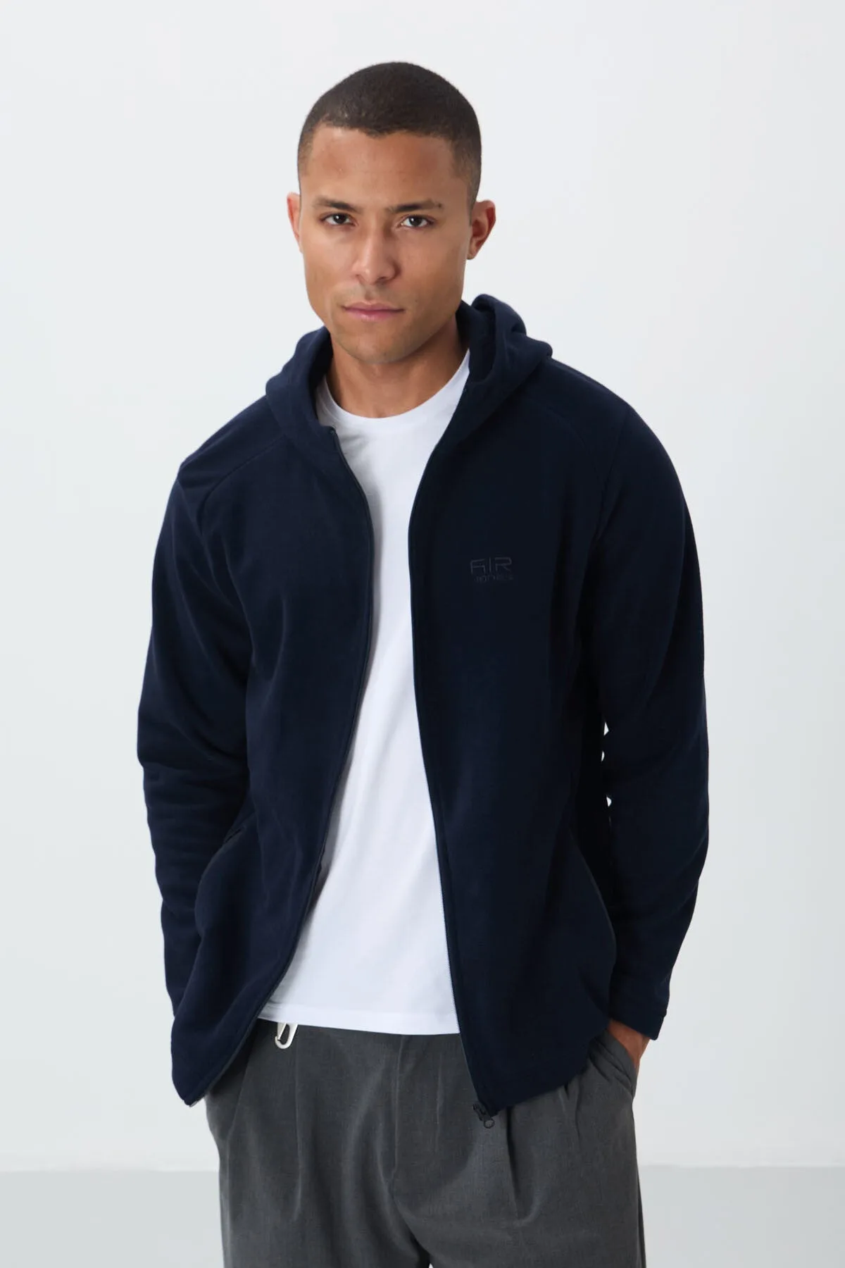 Connell Lacivert Rahat Kalıp Polar Erkek Sweatshirt - 88313 - Lacivert – Lacivert, S