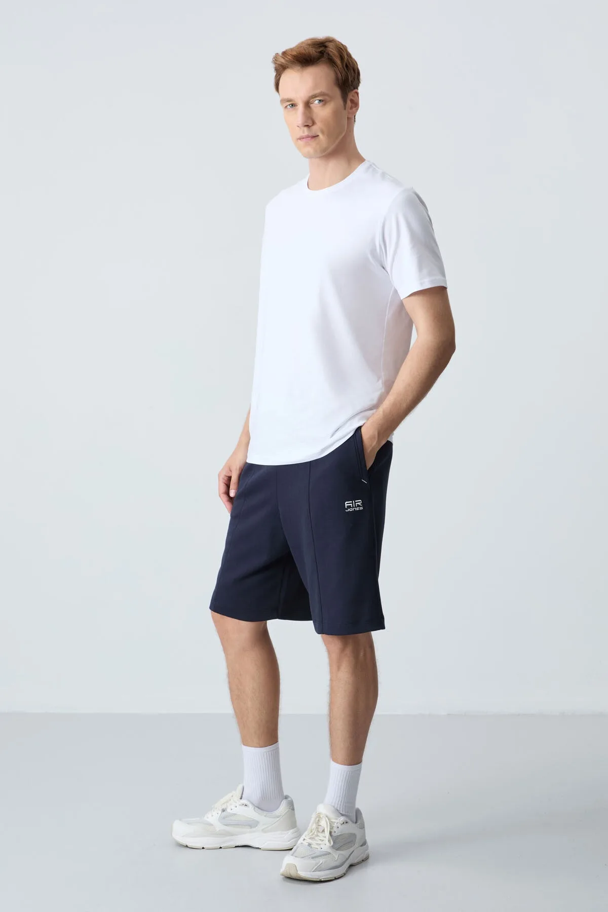 Lacivert Pamuklu Kalın Yumuşak Dokulu Standart Fit Basic Erkek Şort - 81277 - Lacivert – Lacivert, S