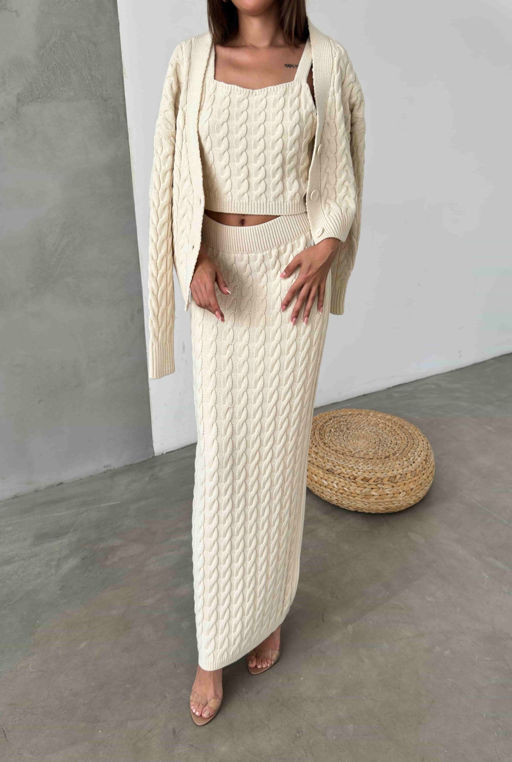 Üçlü Triko Takım 1510 - Kemik
