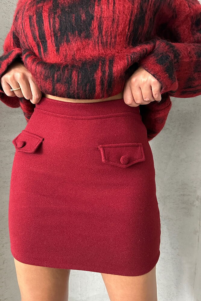 Diz Üstü Toptan Etek - BORDO – Bordo, S