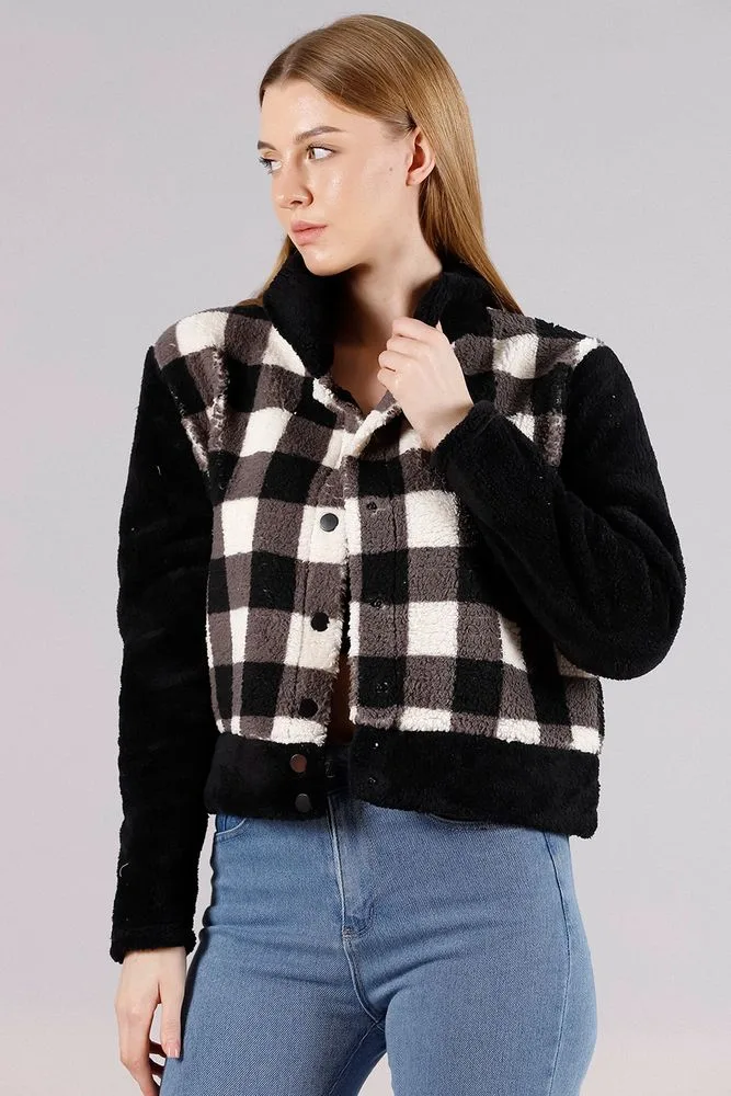 Toptan Polar Çıtçıtlı Toptan Mont - SİYAH DAMA – Siyah Dama, S