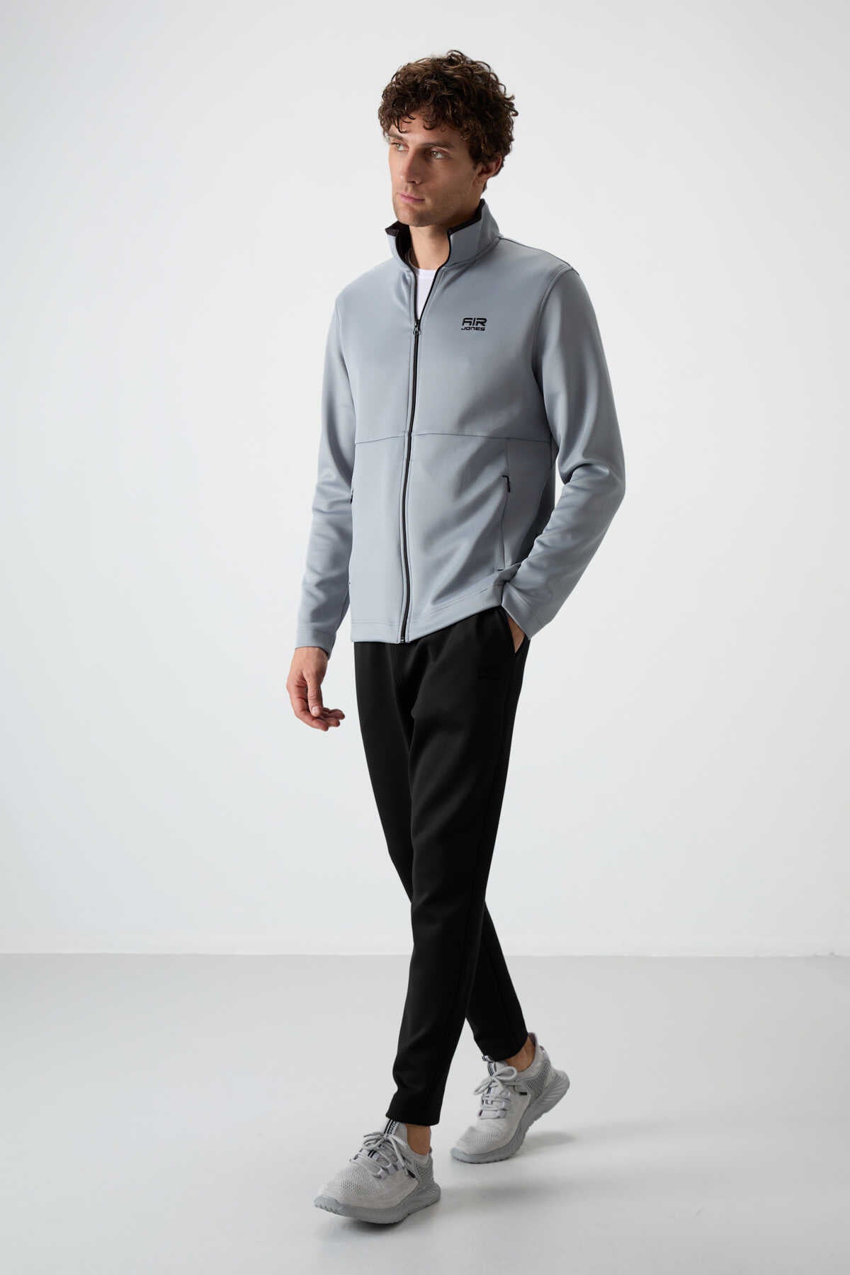Tommylife Toptan Bran Standart Kalıp Scuba Basic Erkek Eşofman Takım 85199 Gri - Siyah - GRİ/SİYAH – Gri, S