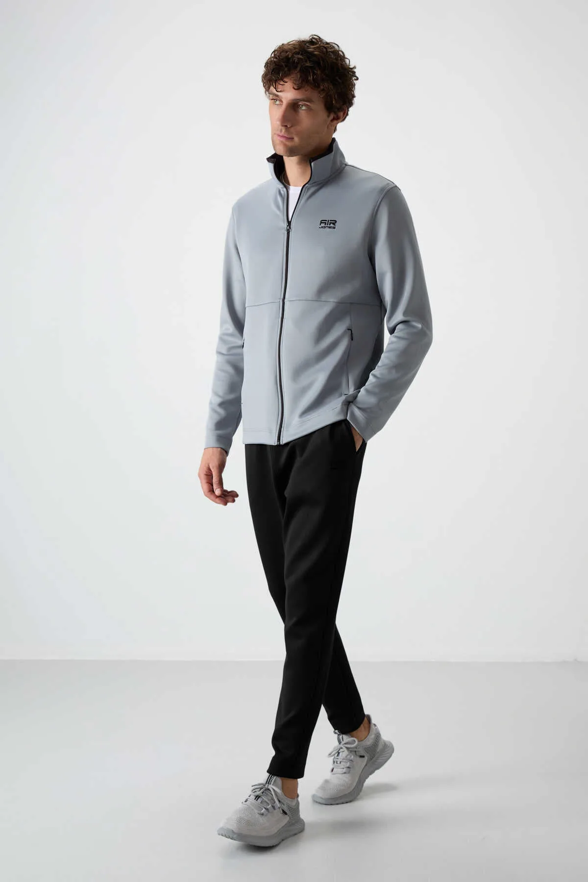 Tommylife Toptan Bran Standart Kalıp Scuba Basic Erkek Eşofman Takım 85199 Gri - Siyah - GRİ/SİYAH – Gri, S
