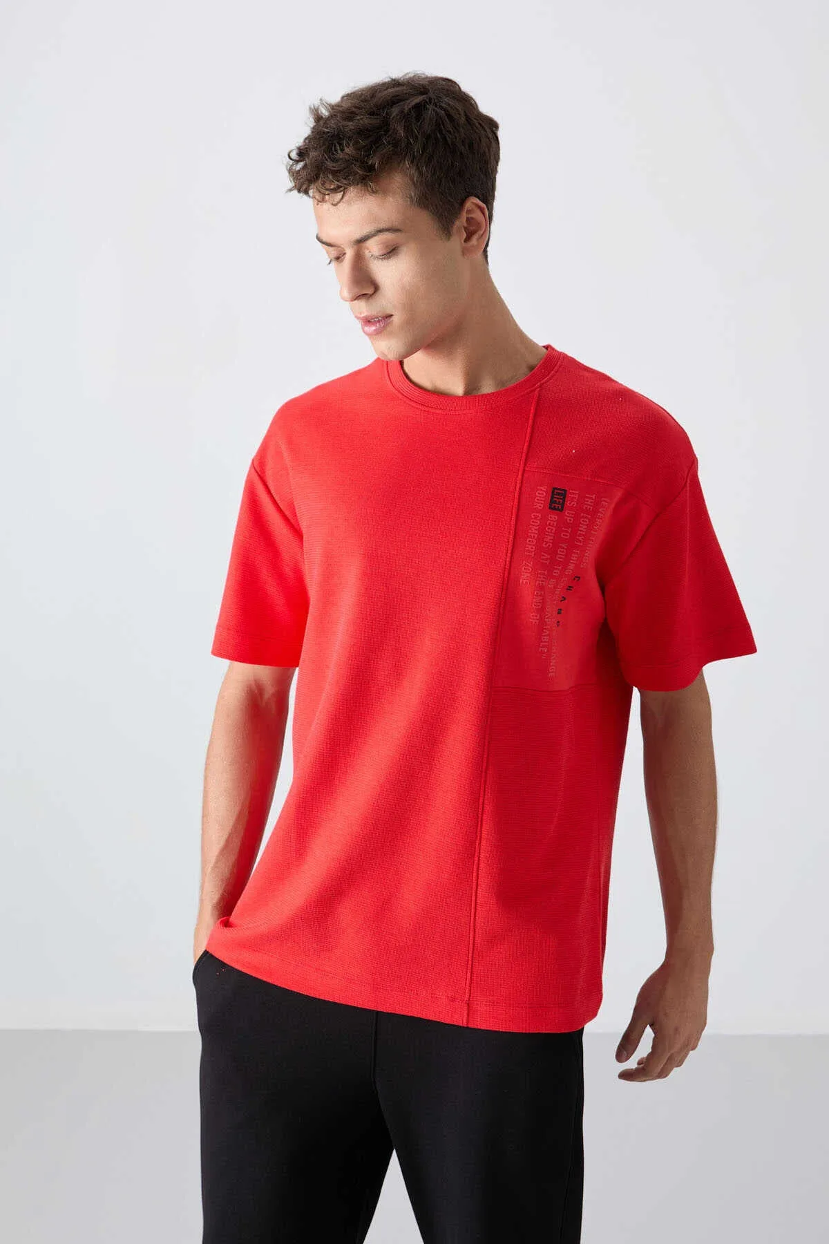 Tommylife Toptan O Yaka Oversize Baskılı Erkek T-Shirt 88338 Fiesta - FİESTA – Fiesta, S