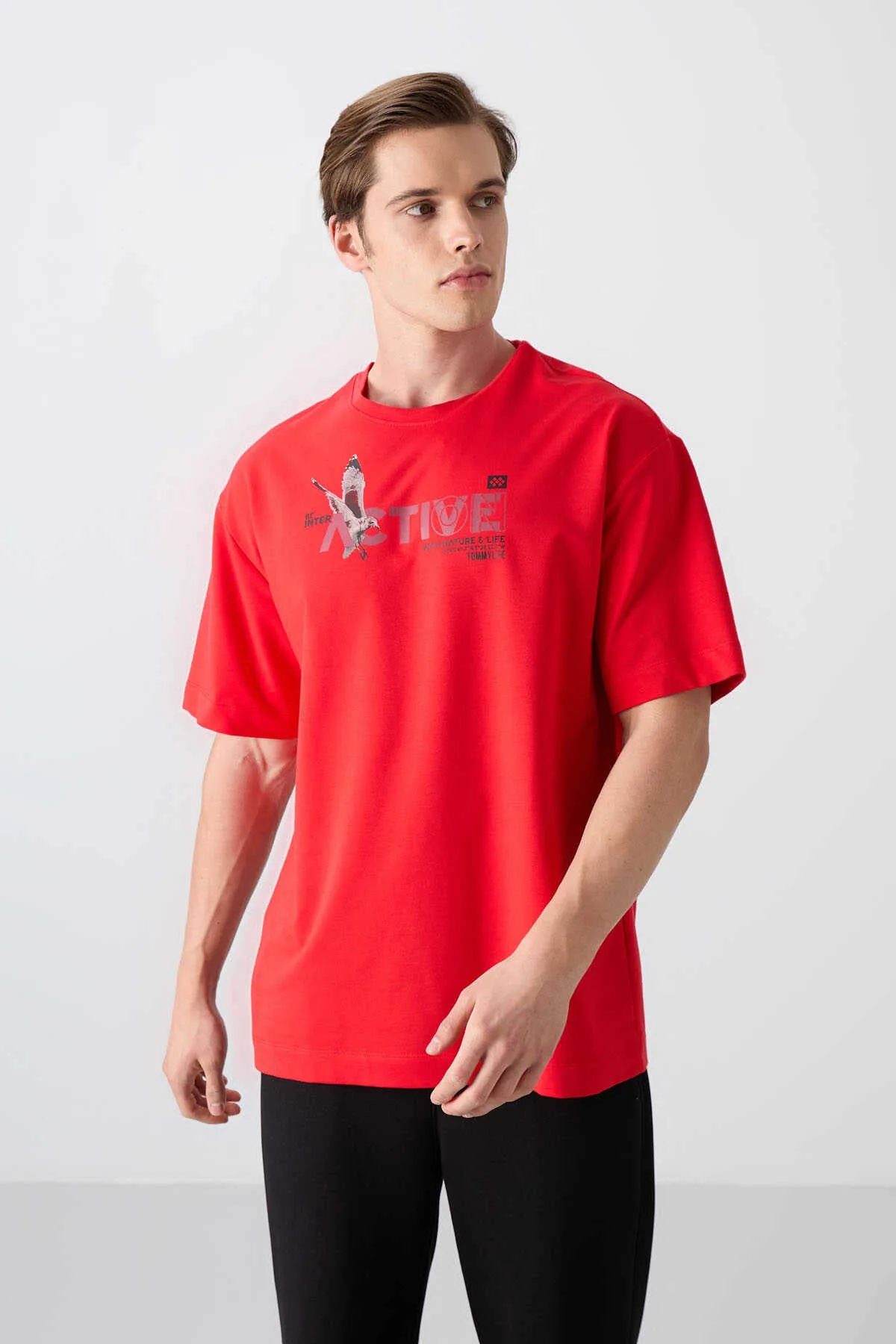 Tommylife Toptan O Yaka Oversize Baskılı Erkek T-Shirt 88344 Fiesta - FİESTA – Fiesta, S