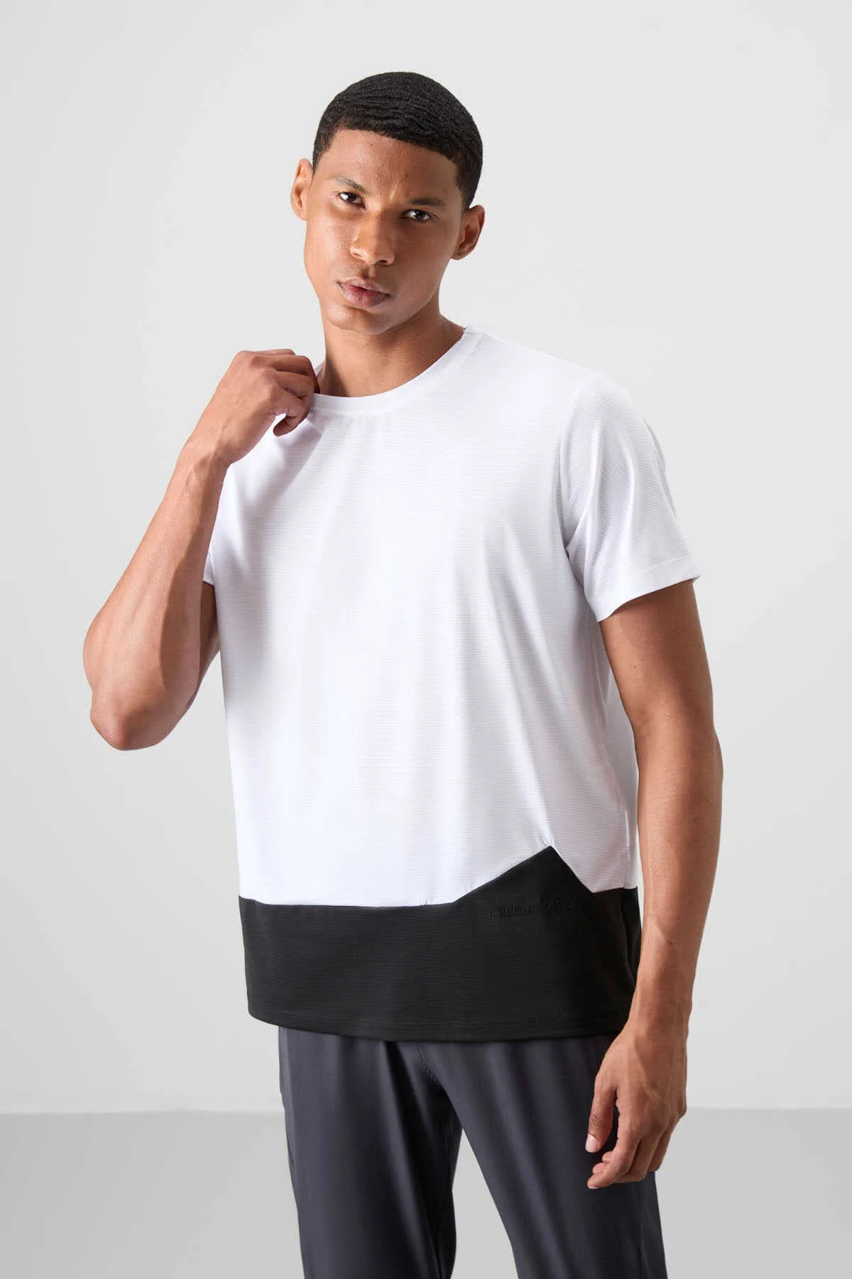 Tommylife Toptan O Yaka Standart Kalıp Aktif Spor Erkek T-Shirt 88383 Beyaz - BEYAZ – Beyaz, S