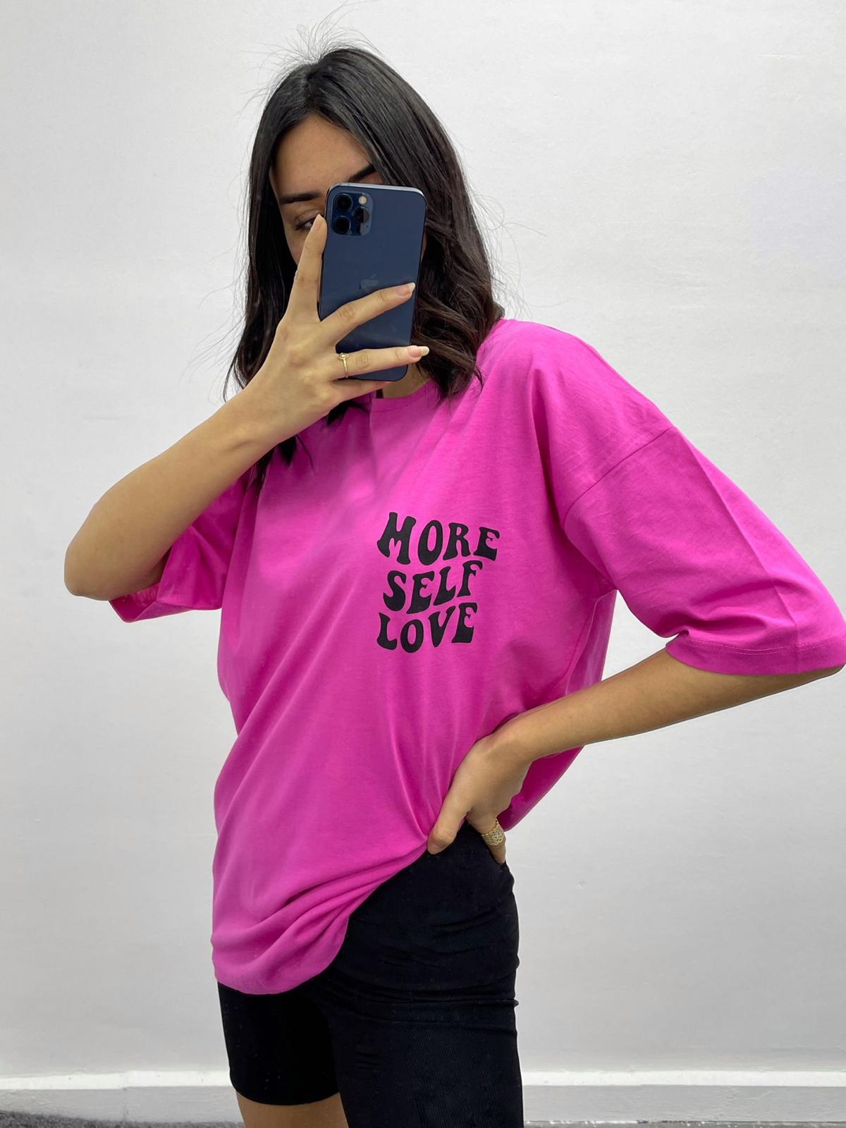 More Self T-Shirt - Fuşya – Fuşya, S-M