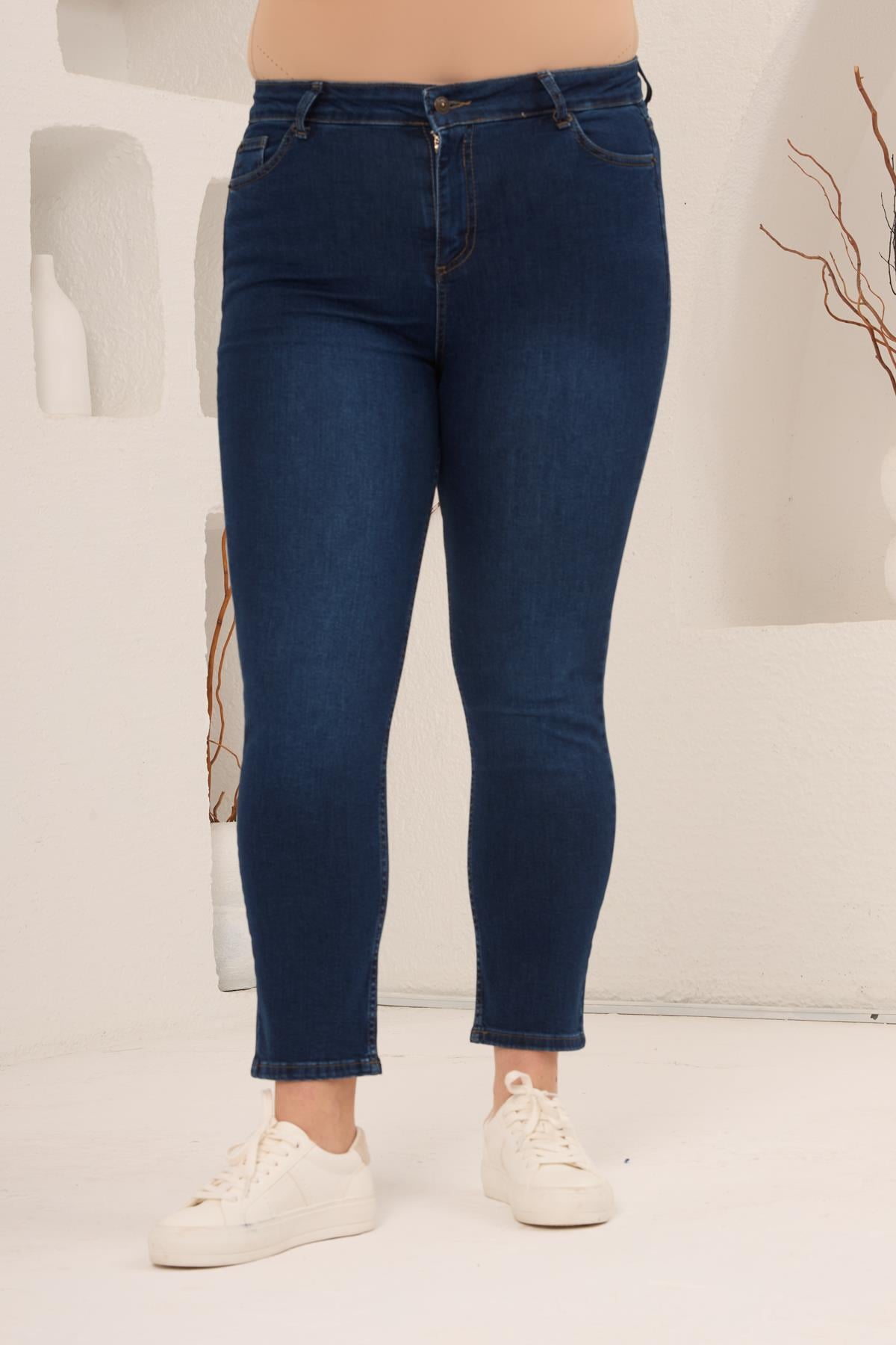 Büyük Beden Kim.Lacivert Pantolon – 44